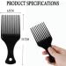 DAZISEN Afro Hair Comb - Wide Tooth Detangling Comb for Curly Hair - Black Plastic Afro Pick for Men and Women - Buy Online on GoSupps.com