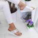 Comfortable Bunion Corrector Sandals for Women - PU Leather Flat Sole Plateau Sandals - Beach & Travel Footwear - Silver - Sizes 35-40 EU - Buy Online on GoSupps.com
