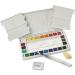 Jerry Q Art 24 Assorted Water Colors Travel Pocket Set with Refillable Water Brush - Easy to Blend Colors - Built-in Palette - Perfect for Painting On The Go (JQ-124) - Buy Online on GoSupps.com
