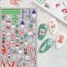 Cartoon Christmas Nail Stickers 9 Sheets Self-Adhesive Nail Decal Nail Art Decoration Design Supplies - Buy Online on GoSupps.com