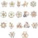 CLSSLVVBN 2 Pieces Hairpin Elegant Headdress Shiny Rhinestones Delicate Pearl Flower Buckle Hair Accessories for Wedding Flower Center 1 - Buy Online on GoSupps.com