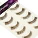 Vivis False Eyelashes 5 Pairs Lashes Short Natural Small Brown Faux Mink Long Volume Hand-made Dramatic Fake Eye Black Nature Soft for Various Makeups - 113M - Buy Online on GoSupps.com