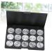 CANIGHT 3pcs 15 Empty Eyeshadow Palette Cosmetic Cases for Traveling Travel Cosmetic Case Eye Shadow Silver - Buy Online on GoSupps.com