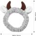 minkissy Animal Spa Headband Cow Skincare Hairband Cute Ox Horn Makeup Hair Band for Women Washing Face Grey - Buy Online on GoSupps.com