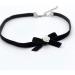 Oralgos Adjustable Band Necklace - Fashionable Black Collarbone Chain with Delicate Loop Trailer for Everyday & Party Wear - Buy Online on GoSupps.com