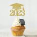 24Pcs 2023 Graduation Cupcake Toppers Gold Glitter 2023 Grad Cap Cupcake Picks Cake Decorations Graduation Theme Party Supplies Gold 2 - Buy Online on GoSupps.com