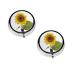 Bloom Sunflower Printed Mini Round Pill Box Pill Box 3 Compartment Medicine Pill Case Pill Organizer Travel Pillbox Portable Pill Box for Pocket Home Office Use