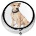 Shop French Cute Bulldog Round Pill Box | 3 Compartment Decorative Pill Organizer for Travel & Vitamins - Buy Online on GoSupps.com