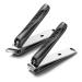 Feryes nail clipper 2 pieces stainless steel nail clip set curved and beveled blade nail clipper nail cutter nail scissors for toenails and fingernails taupe 3.14 inch taupe
