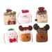 Abaodam 6pcs Bags Bulk Christmas Bag Assortment Christmas Candy Bag Apple Bag Child Elk Party Bag