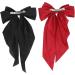 2pcs Oversized Long Tail Hair Bowknot Soft Accessories Large Ribbon Black Red for Dating Parties - Buy Online on GoSupps.com