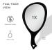 Zadro Large Hand Mirror with Handle - Salon Stylist's Big Handheld & Wall Mounted Black Onyx Mirror (19 x 10) - Buy Online on GoSupps.com