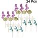 Gadpiparty 24pcs Wedding Decoration Princess Decorations Shell Decor Birthday Cake Picks Cupcake Toppers Mermaid Birthday Party Sea-themed Themed Cake Topper Mermaid Cake Topper Plug-in Food As Shown M - Buy Online on GoSupps.com