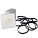 HAARallerliebst hair ties extra wide (8 pieces | black | 5 cm) including box for storage (box color: white)