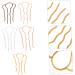 FRCOLOR 10 Pieces Hair Pin Teeth Hair Stick Women Hair Bun Fork Hair Bun Stick French Wedding Hair Clips Hair Bun Clip Hair Fork Updo Hair High Pure Copper Miss - Buy Online on GoSupps.com