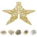 Obahdirry 300x 3d Metal Alloy Gold Silver Heart Art Tips Design Decorations DIY - Buy Online on GoSupps.com