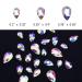 Tisslan 100pcs Crystal AB Foiled Pear Shape Flatback Rhinestone Set for Nail Art Decorations - DIY Supplies - Buy Online on GoSupps.com