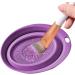 Qeepucak Silicone Brush Cleaning Pad - Silicone Pad Scrubber - Portable Silicone Cleaning Bowl for Makeup Brushes and Eggs Cosmetic Make up Brush Cleaner for Girls Purple - Buy Online on GoSupps.com