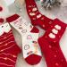 4 Pairs Lucky Red Girls Socks | Traditional Chinese New Year Gift | Comfortable Sports Socks | Size 34-40 - Buy Online on GoSupps.com