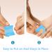 Fadbuds 6 Pairs Toe Separators for Overlapping Toes Gel Hallux Valgus Big Toe Straightener Protector Splint Blue Clear Gel Straighteners Reusable Big Toe Spacers for Women Men Bent Toes Pain Relief - Buy Online on GoSupps.com