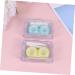 Homsfou Mini Container for Colored Contact Lenses - Japanese Style Lens Case with Mirror Blue Eye Contact Lens Cleaning Box (1.8x5cm) - Buy Online on GoSupps.com