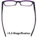 Shop Birdz Eyewear BPA Free Readers | Non-Carcinogenic Purple Frame Reading Glasses 2.5x Magnification - International Shipping Available - Buy Online on GoSupps.com