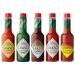 Tabasco Pepper Sauce 60ml - Set of 5 Flavours | Red | Green | Habanero | Chipotle | Garlic