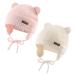 XIAOHAWANG Baby Earflap Beanie Hat Soft Baby Boy Knit Beanies Cute Bear Infant Toddler Girl Hats Autumn Winter 18-3 Years 2Pcs-d