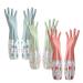 Xiacibdus Household gloves long rubber gloves gloves LATEX -free with inner lining made of cotton for dishwasher washwashes bathroom car (medium size 3 pairs)