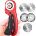 Rotary Cutter Blades,Fits Fiskars,OLFA,Martelli,Dremel,Truecut,DAFA,Fabric Cutting Blades Refill for Quilting Scrapbooking Sewing Arts &Crafts, 28/45/60mm,SKS-7 (Red)