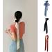 amangul Long Ribbon Silk Scarf Elegant Hand Tied Neck Scarf Elegant Hair Scarf Women Dinner Party Hairband Elegant Hair Decors(Mustard Color) - Buy Online on GoSupps.com