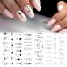 Geometric Heart & English Letter Nail Art Stickers - 6 Sheets - Buy Online on GoSupps.com