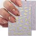 3D Metallic Flower Leaf Nail Art Stickers - Mirror Silver & Rose Gold Floral Decals for Stunning Nail Art - Buy Online on GoSupps.com