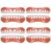Iksvmsi's false teeth veneers 4 pieces of dentures for plug in teeth for plug in below fake teeth women men temporary denture for bad teeth