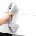 AmeriLuck 12 Suction Bath Grab Bar with Indicators - Bathroom Shower Handles - Silver/Grey (Pack of 2) - Buy Online on GoSupps.com