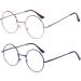 4 Pack Retro Round Reading Glasses for Men & Women - Metal Frame + Glasses Strap - 1.5 Diopters - Buy Online on GoSupps.com