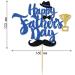 GORWERY Father's Day Cake Topper Blue Cupcake Picks for Father's Birthday Appetizers Cake Decorations - Buy Online on GoSupps.com