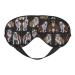 English Bulldogs Print Unisex Sleeping Eye Mask Soft Comfortable Light-Blocking Eye Mask Black