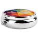 Coloured Triangles Portable Metal Pill Box - Round Mini 3-Compartment Design for Travel - Small Pills Organizer - Black - Buy Online on GoSupps.com
