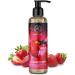 Sensual Strawberry Massage Oil 200ml | Edible Relaxation Body Oil with Almond & Grape Seed Oil - Buy Online on GoSupps.com