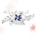 FRCOLOR Flower Hair Comb 1pc Pearl Wedding Comb Combs for Women Hair Barrettes for Women Tiara Comb for Bridal Alloy Comb Hair Comb Dress Bride Bridal Hair Comb