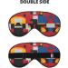 Unisex Sleep Eye Mask - Red Yellow Blue Black Print | Soft Comfort Eye Shade for Travel Yoga & Shift Work - Buy Online on GoSupps.com