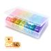 2-Times a Day Vibrant Pill Organizer 7-Day Pill Case Food Grade Material High Capacity-Compact-Travel-Friendly Design Perfect Pill Holder for Supplements Vitamins and Medications