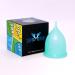 Super Jennie Menstrual Cup - Large Capacity Period Cup for Heavy Flow, Sensitive Bladder Users, Soft, Flexible, Tampon Pad Alternative - Large Teal Teal Large (Pack of 1)