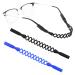 Glasses band for children boys and girls glasses holders straps for toddlers silicone non -slip elastic sports glasses holder black/blue