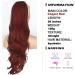 PORSMEER 26 Natural Straight Wavy Drawstring Ponytail Extension in Copper Red - Synthetic Hairpiece for Women & Girls - Buy Online on GoSupps.com