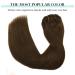 Doores Clip-In Extensions | 20 Inch Chocolate Brown Real Hair - 7 Piece 120g Remy Human Hair Extensions for Thick Natural Look - Buy Online on GoSupps.com