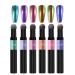 6 colors Air Cushion Nail Powder Pen Chrome Nail Powder Pen Metallic Chrome Air Pen Holographic Powder Manicure cushion magic Pen Laser Phantom Series Magic Mirror Powder#B #13