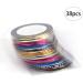38 Rolls Nail Striping Tape Line Multicolor Rolls Striping Tape Line Nail Art Decoration Sticker Diy Nail Tip Mixed Colors - Buy Online on GoSupps.com