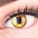 Colored yellow contact lenses Anime Yellow Circle Lenses Heroes of Cosplay strongly opaque without strength with free lentil container 0.0 diopters 8.6 millimeters 14.00 2.0